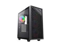 CAJA ATX COOLBOX GA300 ARGB GRID LINE | CRISTAL TEMPLADO | NEGRO