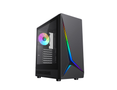 CAJA ATX COOLBOX GA450 STAR LIGHT ARGB CRISTAL TEMPLADO NEGRO GPU MAX. 340mm 1x3.5 5x2.5
