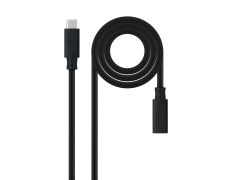 Cable USB-C 1.5 M Negro NanoCable 3.2 Gen2x2 20Gbps 100W/5A, 4k/60Hz