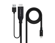 CONVERSOR HDMI A USB-C 1.8 M NEGRO NANOCABLE