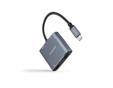 Conversor USB-C NANOCABLE a 2xHDMI/USB 2.0/PD 15CM
