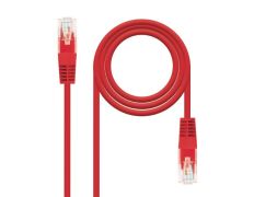 CABLE DE RED LATIGUILLO RJ45 UTP CAT6 AWG24 0.25 M ROJO NANOCABLE