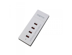 Cargador de Pared USB Blanco - 4 Puertos | Apto para Viajes