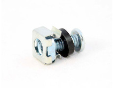 JUEGO DE TORNILLOS DE METAL PARA ARMARIOS SERVIDORES 50 UDS TORNILLO + GRAPA