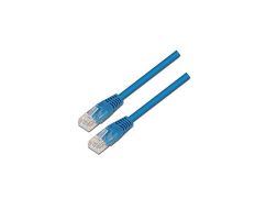 CABLE DE RED LATIGUILLO RJ45 UTP CAT6 AWG24 1 M AZUL NANOCABLE