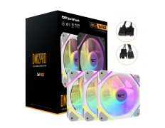 VENTILADOR AUXILIAR DM-12 120 PRO A-RGB BLANCO DARKFLASH KIT 3