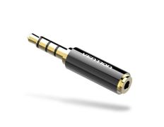 ADAPTADOR AUDIO JACK NEGRO VENTION 3.5/M 2.5/H