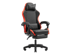Silla Gamer Mars Gaming MGCXBBL Negra y Roja - Reclinable Reposabrazos Ajustable Reposapiés Cojines
