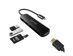 DOCKING USB-C APPROX APPC45 CON 2 PUERTOS USB 1 PUERTO HDMI 4K/30Hz Y LECTOR DE TARJETAS SD/MICRO SD
