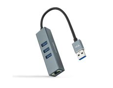 TITLE: Nanocable Conversor USB 3.0 a Ethernet Gigabit + 3xUSB 3.0 15cm Gris