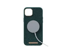 Funda MagSafe iPhone 14 Plus Piel de Salmón Verde Oscuro NJORD