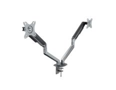 SOPORTE DE MESA TOOQ DB4132TNR-G PARA 2 PANTALLAS 17-32" - VESA 100X100 - GRIS/NEGRO