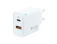 CARGADOR USB GAN COOLBOX BLANCO 30W 1xUSB-C PD 1xUSB-A