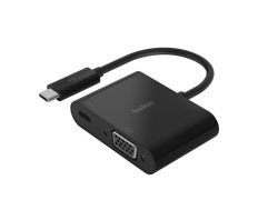 ADAPTADOR BELKIN USB-C A VGA CON CARGA NEGRA