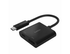 ADAPTADOR BELKIN USB-C A HDMI + CARGA 60W EN COLOR NEGRO