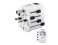 ADAPTADOR DE VIAJE HAMA DE 3 CLAVIJAS - 150 PAÍSES