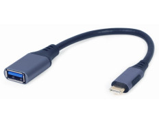 Adaptador; Cablexpert; USB 3.0; 0,15m; negro; 5Gbps