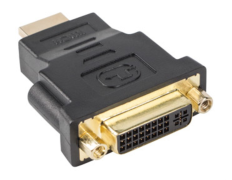 Lanberg - AD-0014-BK cambiador de género para cable HDMI DVI-D (F) (24 + 5) Negro