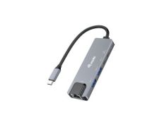 Adaptador USB-C 3.2 a Ethernet RJ45 2.5GBE con Hub 2xUSB-A 1xUSB-C 1xUSB-C Power Delivery 100W