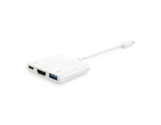 Adaptador USB-C EQUIP 133461: HDMI Hembra, USB-C PD 60W, USB-A