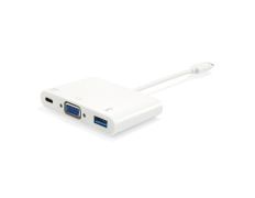 ADAPTADOR USB-C EQUIP 133462 A VGA USB-A 3.0 USB-C PD 60W HEMBRA