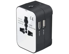Adaptador Universal de Viaje con 2x USB - Marca OEM