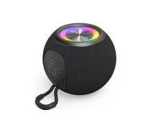 ALTAVOZ BLUETOOTH PORTÁTIL HAMA BALL SHAPE 5W ILUMINACIÓN LED TWS BATERÍA 10H MANOS LIBRES COLOR NEGRA