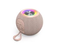 Altavoz Bluetooth Portátil Hama Ball Shape 5W con Iluminación LED TWS Batería 10h Manos Libres Color Rosa