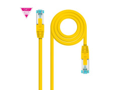 Cable de Red Cat7 Latiguillo 600MHz LSZH SFTP PIMF Amarillo 2M - Nanocable