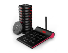 Kit Avisador de Clientes APPROX - 10 Avisadores, Alcance 400m, 32h Batería - Transmisor Táctil 4 Dígitos