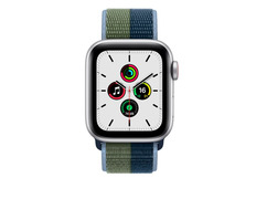 Apple Watch SE GPS/Cellular 44 mm Caja de Aluminio en Plata/Correa Loop Deportiva Azul Abismo Verde