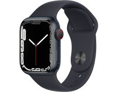 Apple Watch Series 7 GPS/Cellular 41 mm Caja de Aluminio en Negro Medianoche/Correa deportiva Negro