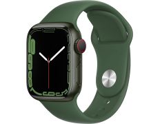 Apple Watch Series 7 GPS/Cellular 41 mm Caja de Aluminio en Verde/Correa deportiva Verde Trebol
