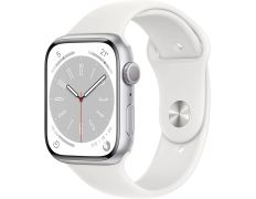 Apple Watch Series 8 GPS 45mm Plata/Correa Blanco
