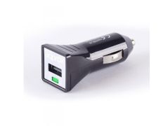 Cargador USB Coche Negro 1A