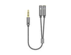 Cable Estéreo Aisens A128-0415 Jack 3.5 Macho 2x Jack 3.5 Hembra 25cm