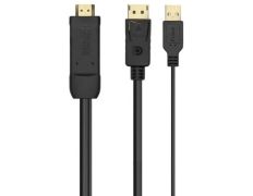 Cable Conversor Aisens A122-0641 HDMI a DisplayPort + USB Macho 2250Mbps 1.8m