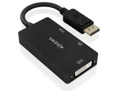 Cable Conversor Aisens A125-0861 DisplayPort Macho a VGA DVI HDMI 4K Hembra - 15cm