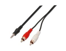 Cable Estéreo Aisens A128-0148 - Jack 3.5 Macho a 2x RCA Macho 3m