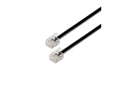 Cable de Teléfono RJ11 6P4C Aisens A143-0319/ 2m - Negro