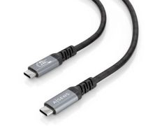 Cable USB 4.0 Tipo-C Aisens A156-0995/ USB Tipo-C Macho - USB Tipo-C Macho/ Hasta 240W/ 40Gbps/ 1.5m - Negro
