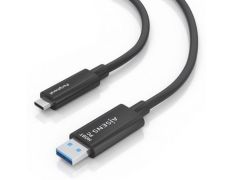 Cable USB 3.2 Tipo-C AOC Aisens A157-0925/ USB Tipo-C Macho - USB Macho/ 10Gbps/ 15m - Negro