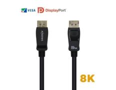 Cable DisplayPort 1.4 8K Aisens A149-0432/ DisplayPort Macho - DisplayPort Macho/ 2m/ Certificado - Negro
