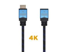 Cable Alargador HDMI Aisens A120-0454/ HDMI Macho - HDMI Hembra/ 3m/ Negro - Azul