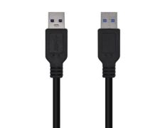 Cable USB 3.0 Aisens A105-0446/ USB Macho - USB Macho/ 1m - Negro