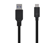 Cable USB 3.1 Tipo-C Aisens A107-0450/ USB Tipo-C Macho - USB Macho/ 10Gbps/ 1.5m - Negro