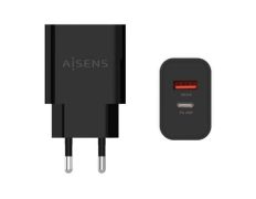 Cargador de Pared Aisens A110-0682/ 1xUSB Tipo-C/ 1x USB - 20W