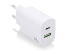 Cargador de Pared Aisens A110-0754/ 1xUSB Tipo-C/ 1xUSB - 20W