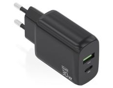 Cargador de Pared GaN Aisens A110-0924 | 30W | 1xUSB Tipo-C y 1xUSB