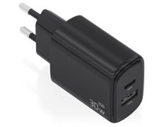 Cargador de Pared GaN Aisens A110-0978 30W 1xUSB Tipo-C 1xUSB